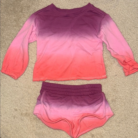 Gap Pink and Purple Ombre Long Sleeve Set - Picture 1 of 1